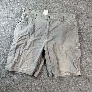 Carhartt Cargo Shorts Mens 38 Gray Canvas Relaxed Fit Workwear Utility Summer